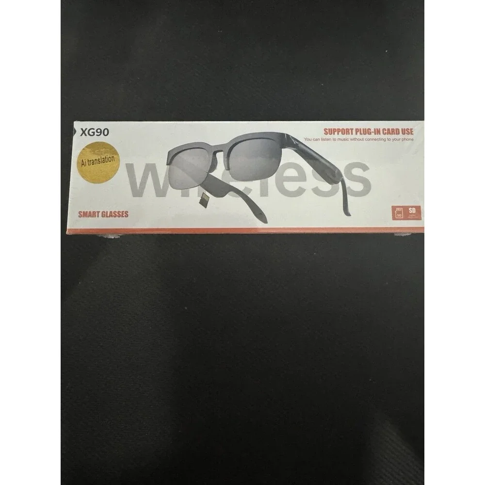 Wireless Smart Glasses AI Translation, Bluetooth, USB-C, SD Card Support